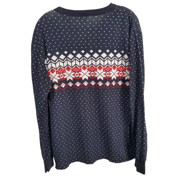 Hanna Andersson Adult Size L Top Knit Organic Cotton Nordic Fair Isle Stretchy - Picture 3 of 11